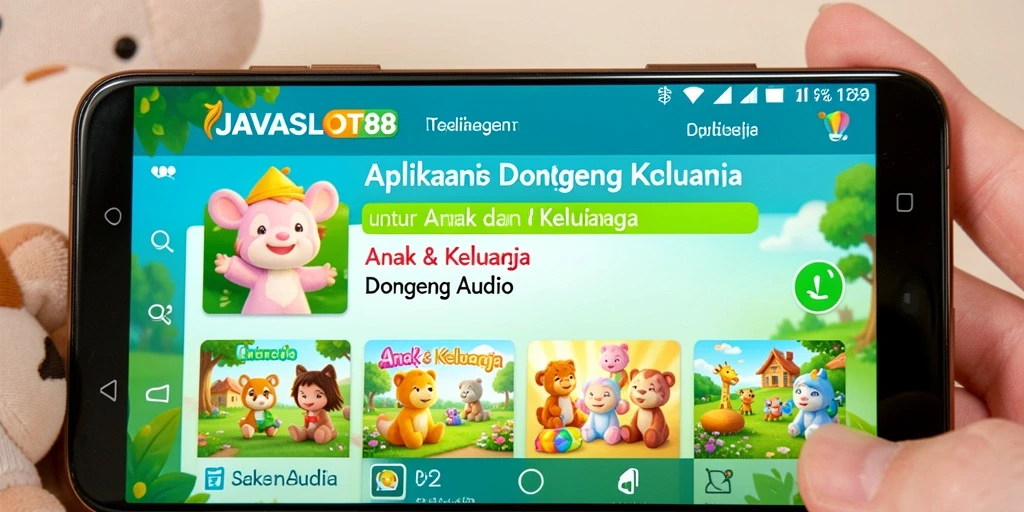 Antarmuka aplikasi JAVASLOT88 yang menarik dan ramah anak.