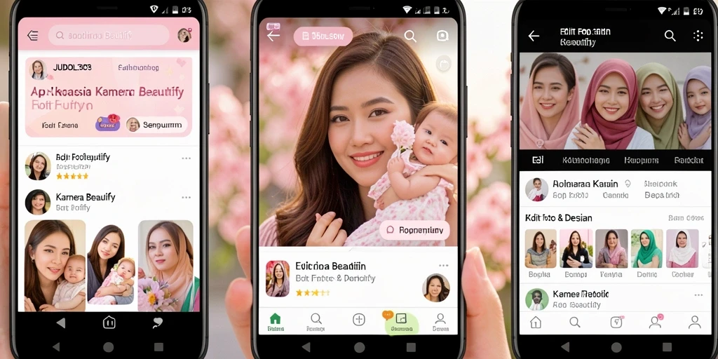Screenshot JUDOL303 menampilkan efek beautify foto yang menakjubkan.