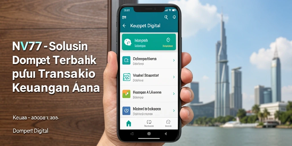 Antarmuka aplikasi NV77 yang intuitif untuk Dompet Digital.