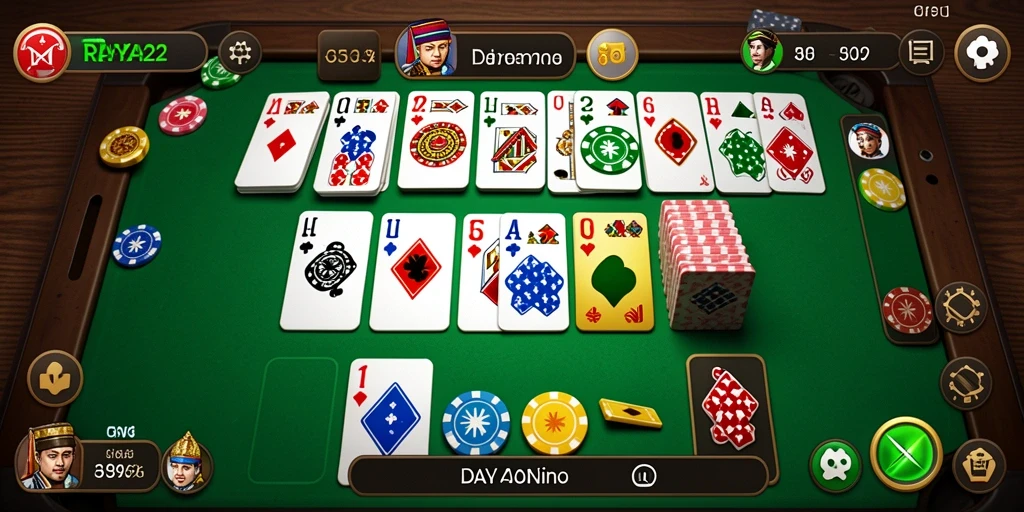 Tampilan utama RAYA22 dengan fitur permainan Domino yang menarik.
