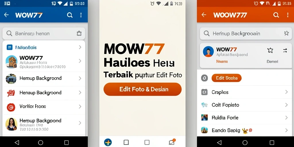 Antarmuka pengguna WOW77 yang intuitif untuk menghapus background.