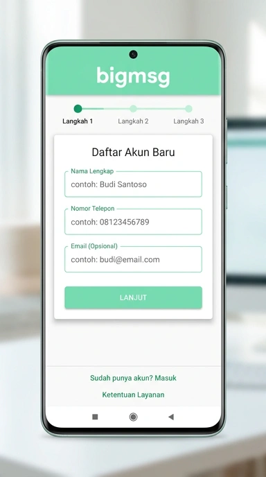 Daftar Akun Bigmsg dengan Mudah dan Cepat