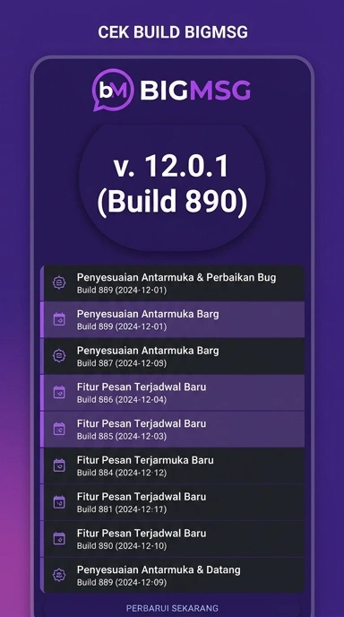 Riwayat Versi bigmsg Terbaru untuk Pengguna Android